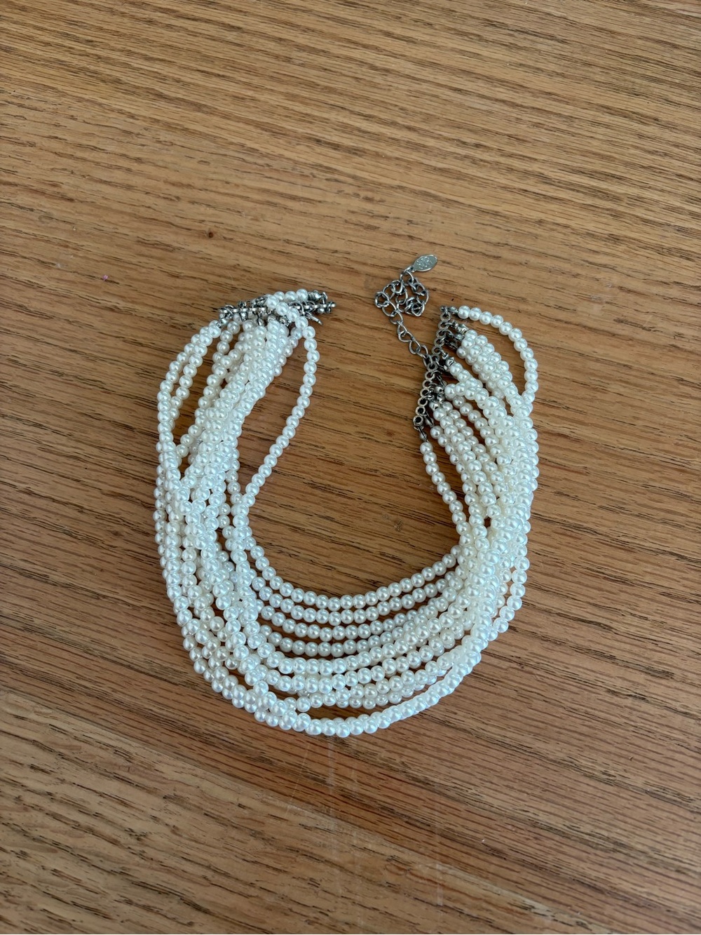 Pearl Multi-Strand Statement Necklace - White